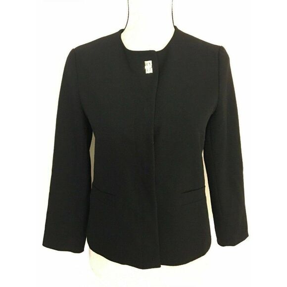 Zara Womens Solid Black Long Sleeve Blazer Jacket Small - Picture 1 of 6